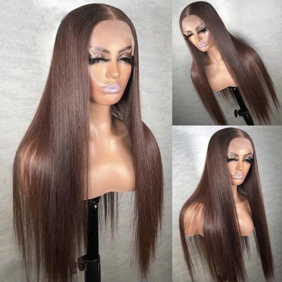 Brown 13x4 Lace Front Wigs - Picture 1 of 3